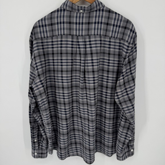 Billy Reid XL Gray Plaid Button Down Shirt Mens Long Sleeve Cotton Standard Fit - Picture 4 of 7